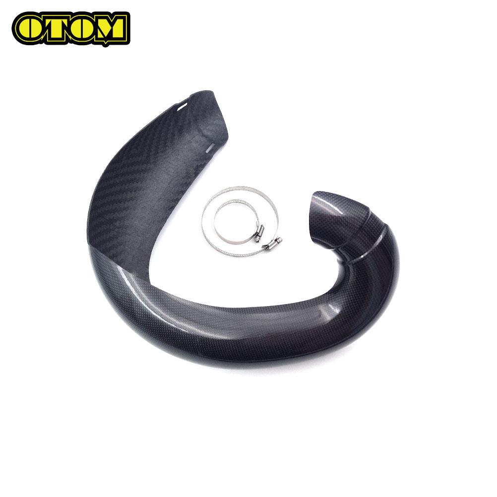 Motorcycle For KTM HUSQVARNA GASGAS 2023-2024 Carbon Fiber Exhaust Guard Protector Cover SX XCW EXC TE TC TX EC MC Accessories