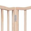 9 Piece Foldable Dog Gate with Door 450 cm Poplar Wood