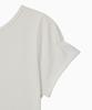 Ohesio Back Button Shirring T-Shirt, Ivory