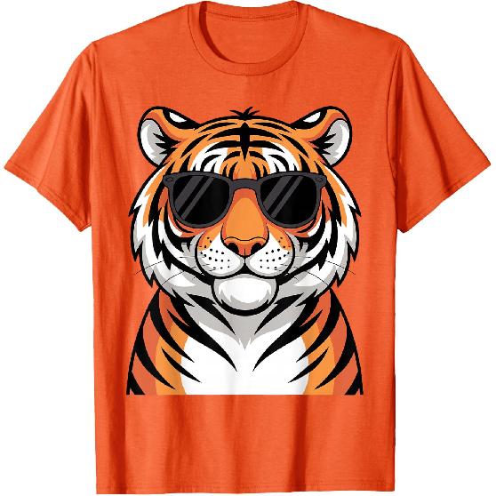 Tiger Costume for Men Women Boys Zoo Tiger Print Tiger Lover T-Shirt