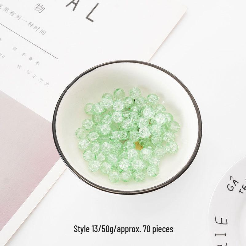 6.5-10mm Multicolor Glass Beads for DIY Bracelet and Necklace Jewelry Making