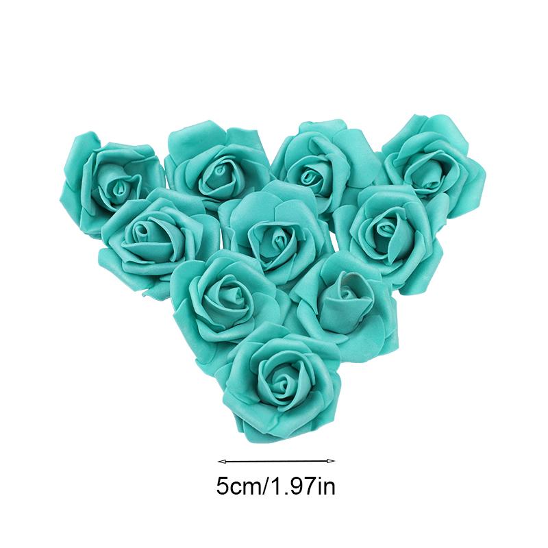 20/50Pcs 5cm Foam Rose Head Artificial Teddy Bear Roses Flower Handmade DIY Gift Decoration Wedding Party Christmas Home Decor