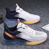 New Running Shoes Spring and Autumn Jelly Sole Men's Shoes Fly-woven Mesh Breathable Lace-up Casual Sports Shoes