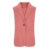 Women's Casual Solid Color Button Blazer Vest Outerwear