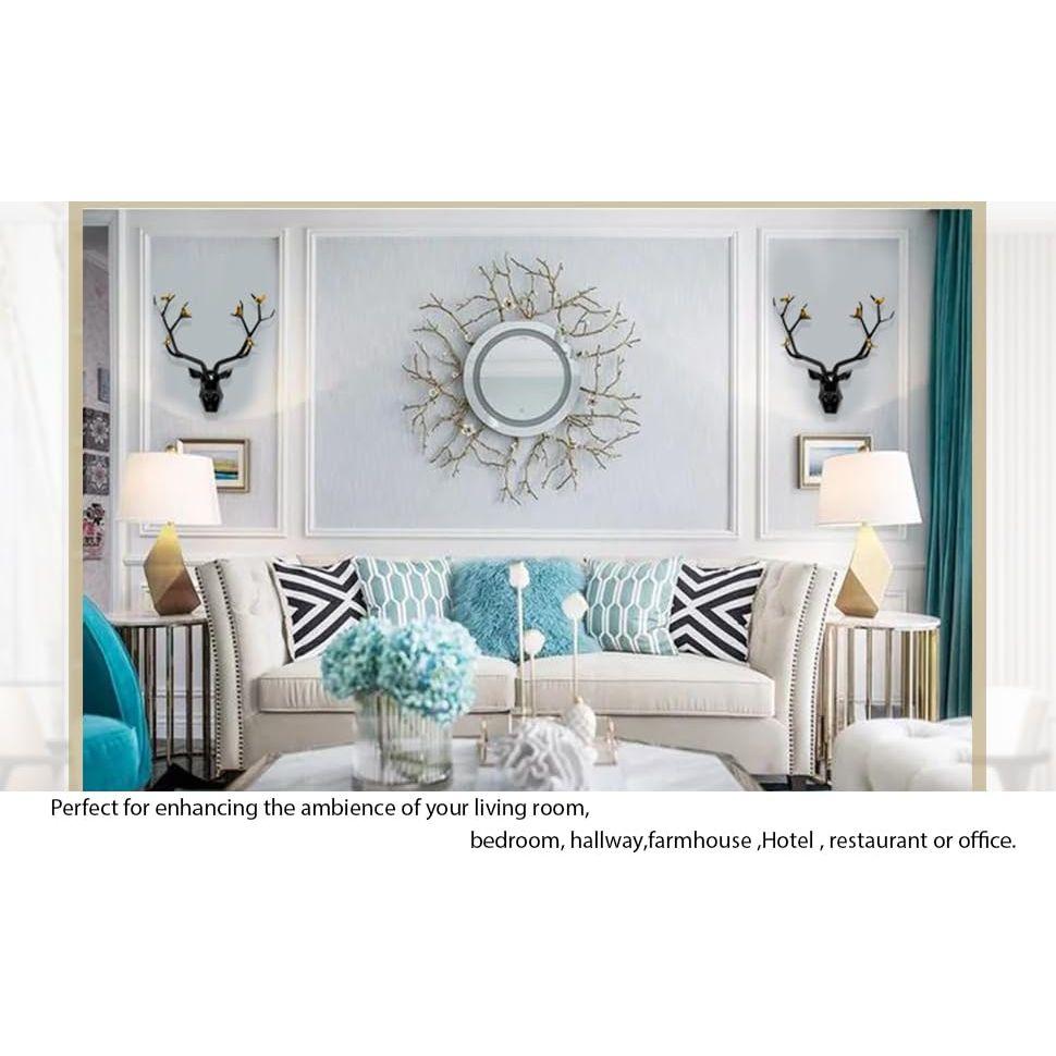 Hanging Home Decoration Perfect for Living Room/Hotel/Restaurant/Bedroom (Color : Black and Gold) (Neck Size : 21 INCH)