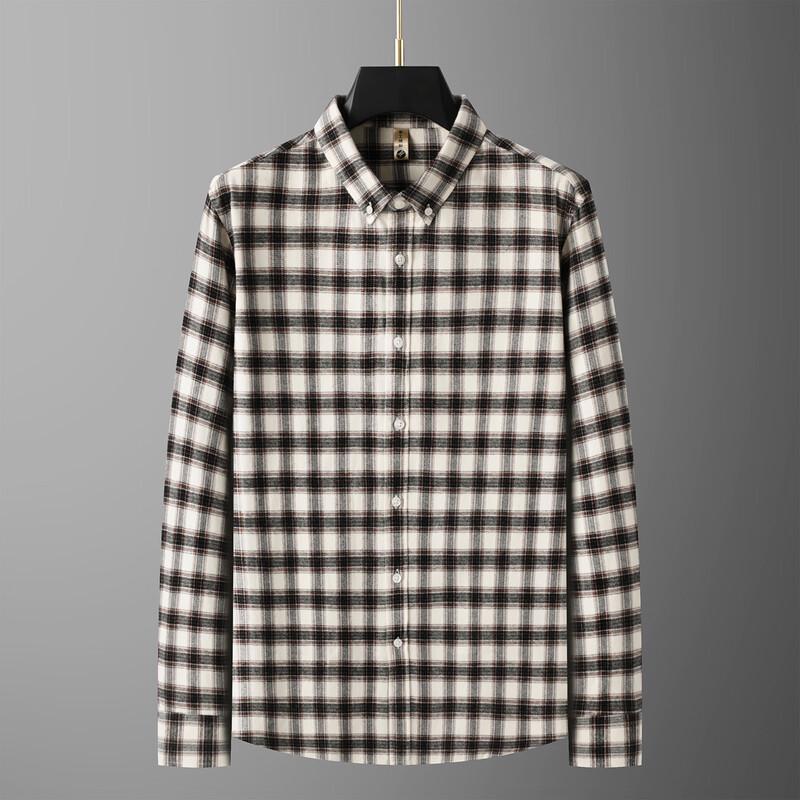 

Men s Plus Size Casual Plaid Long Sleeve Shirt 3XL