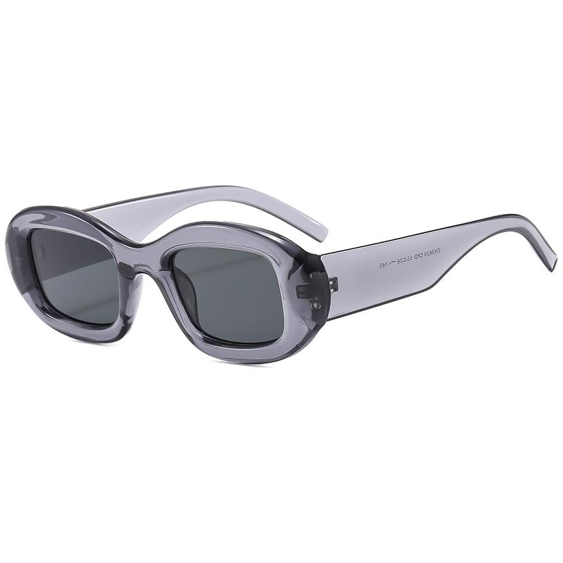 Latest Elliptical Vintage Retro Fashion Sunglasses Women Thick Frame Glasses Premium INS Sun Glasses Sunscreen Stylish Eyeglasses