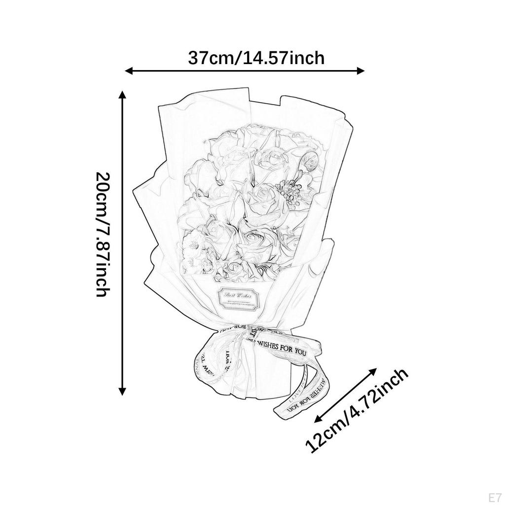Artificial Floral Arrangement Soap Petals Rose Bouquet for Home And Office