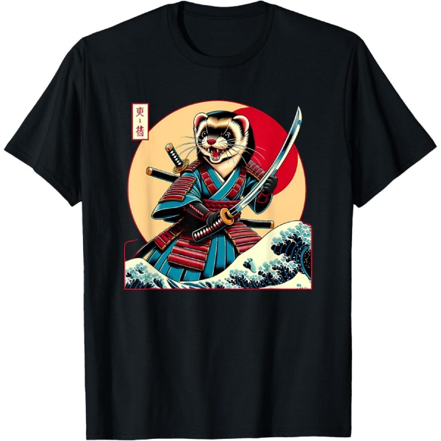 Otaku Ferret Samurai T-Shirt(1) S