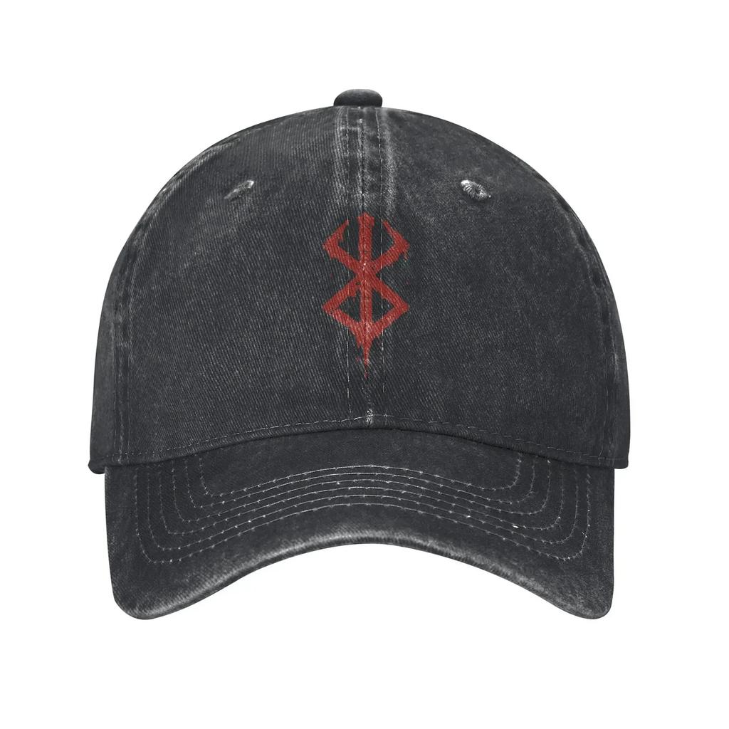 Vintage Berserk Brand of Sacrifice Baseball Caps Unisex Style Distressed Denim Sun Cap Outdoor Running Golf Soft Caps Hat