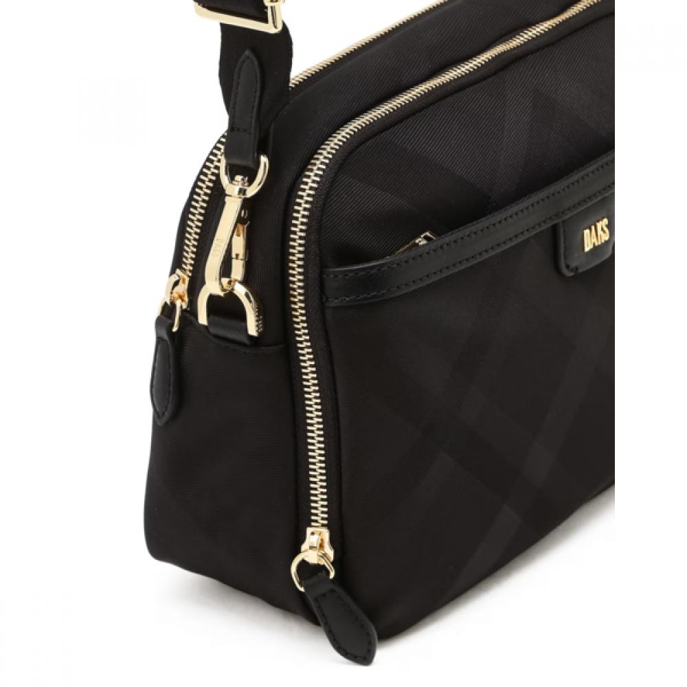 Daks Black Big Check Jacquard Crossbody Bag Dcba3e641
