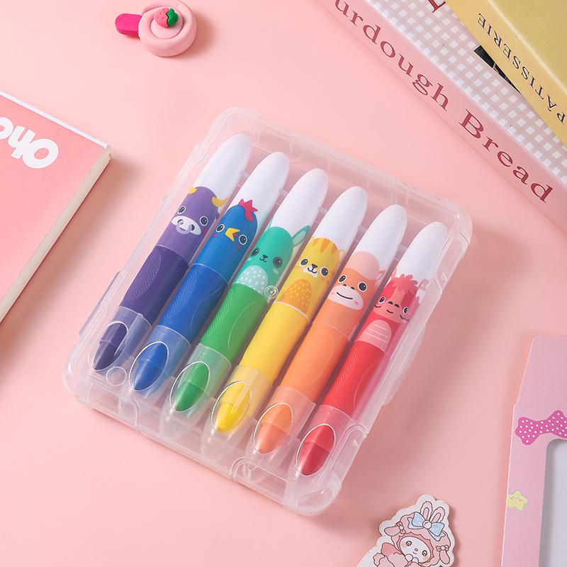 Water-Soluble Large Capacity Colorful Rotating Painting Sticks - Non-Staining for Kids