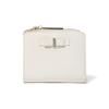 JILL STUART Misty Women's L-Shaped Zipper Wallet with Grosgrain Ribbon, Vintage Style, Slim Fit, White (JSLW4CS2)