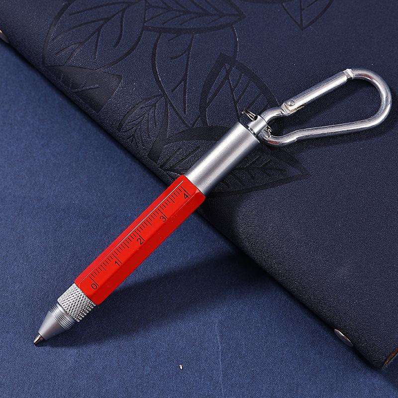 

Ручка Monking 6 в 1 многофункциональная с брелоком, стилус для сенсорного экрана, емкостная ручка с отверткой, линейкой, шариковой ручкой, инструмент