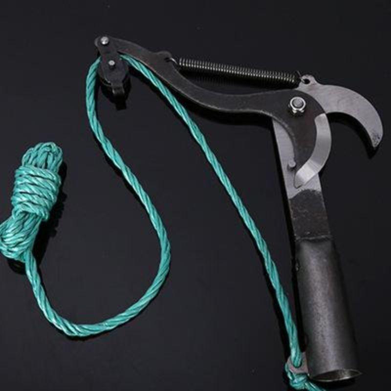 High-Altitude Labor-Saving Pruning Shears with Rope and Single Pulley for Tree Branches, Black