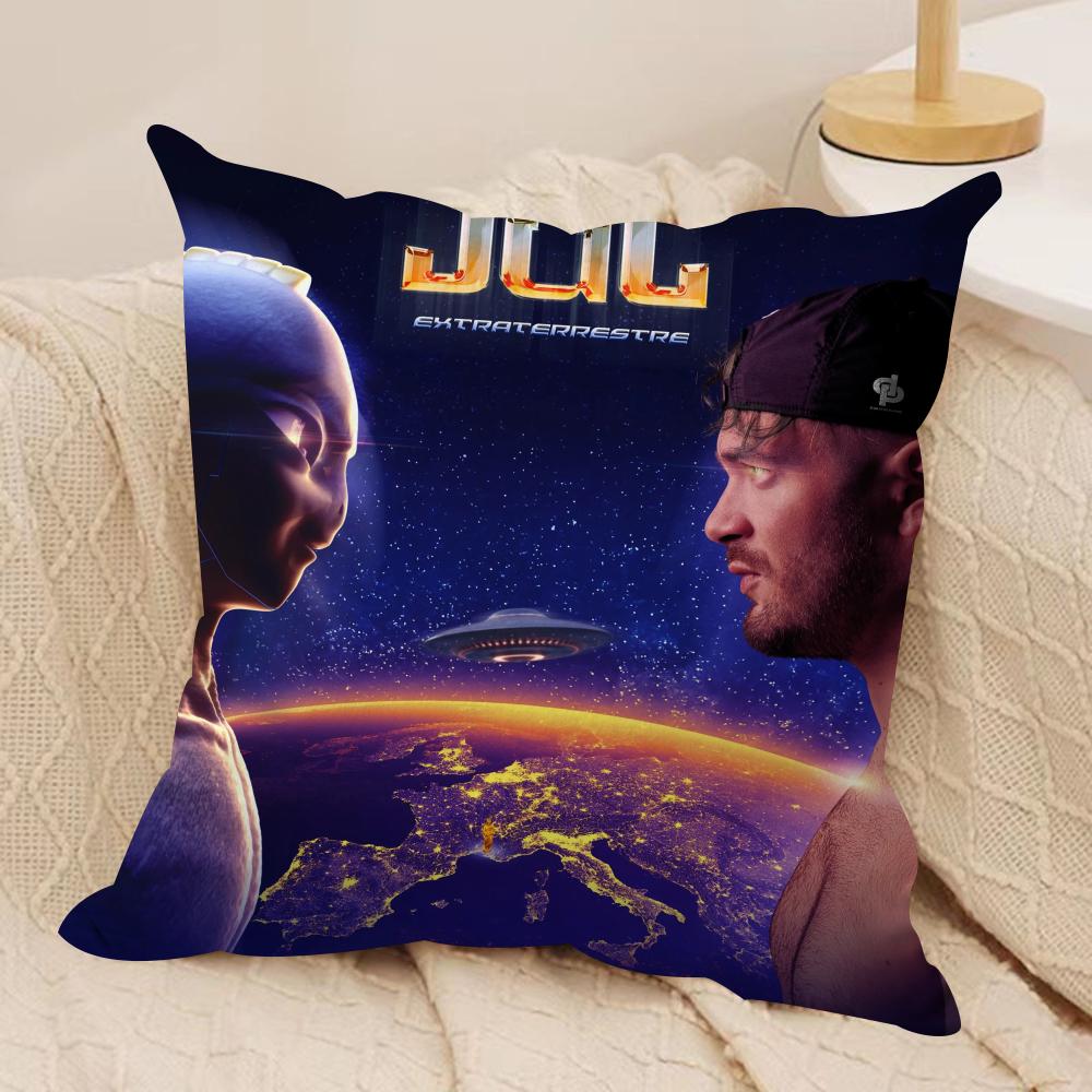 

Hot Rapper J-jul Cushion Cover Silky Short Plush Sofa Pillow Cover Hidden Zipper Soft Dustproof Case for Home Decor 30cmx30cm