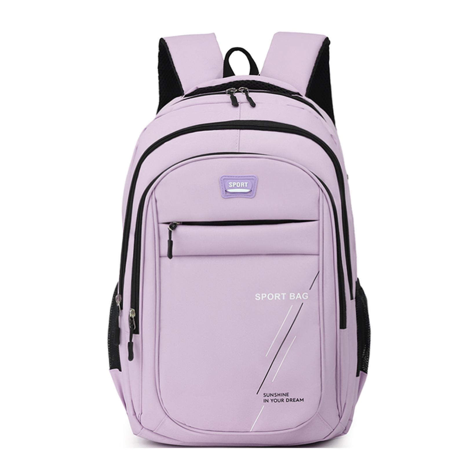 Modischer Rucksack mit großem Fassungsvermögen für Damen und Herren - Doppelschultergurt, Ideal für Sport, Business und Reisen lavendel lila