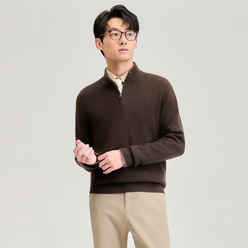 Saint Angelo Men's Mock Neck Wool Blend Sweater