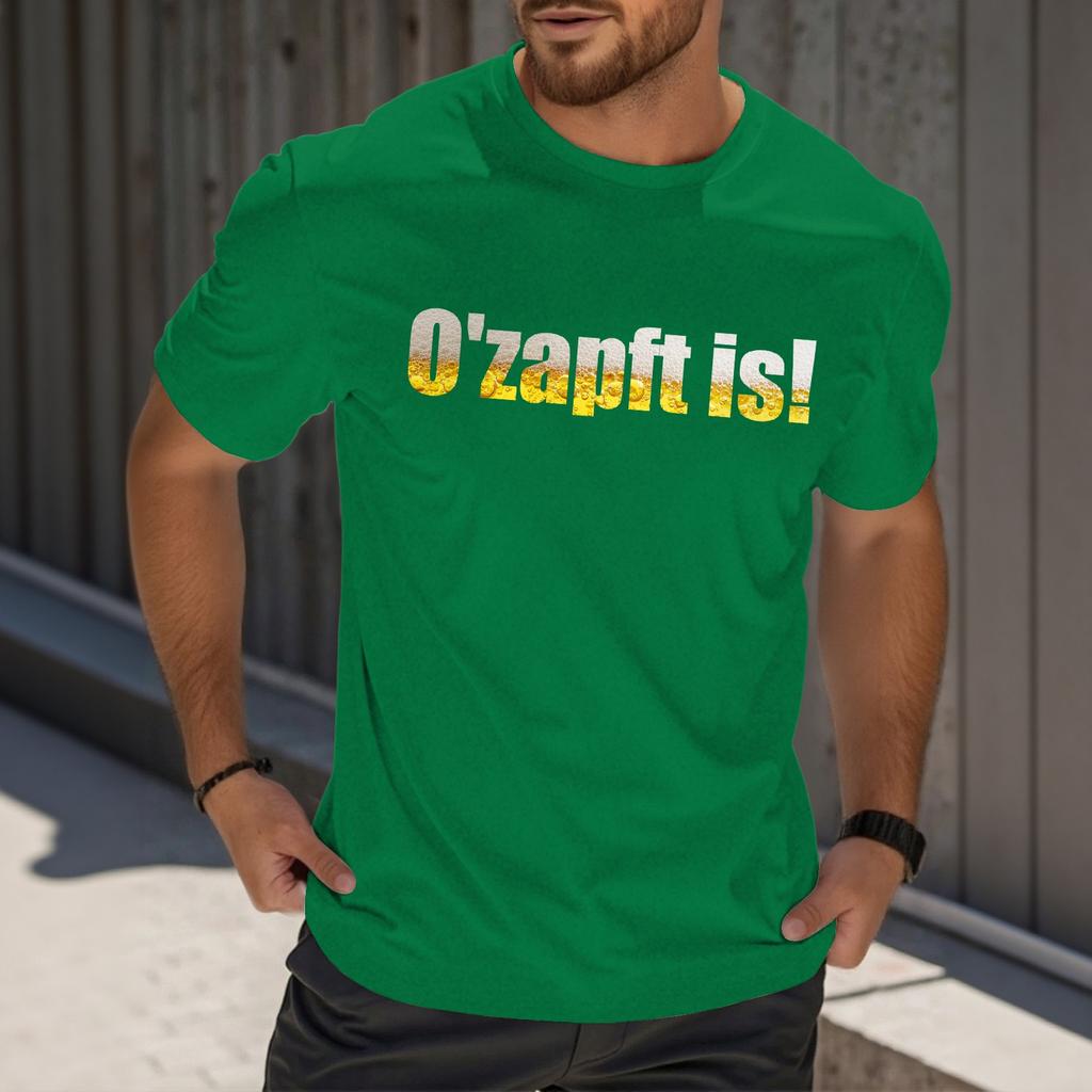 Herre Rundhals Casual Trykket Kortermet T-skjorte Topp