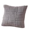 Pillowcase Woven Plush Sofa Pillow Sleeve Solid Color Soft Cushion Cover