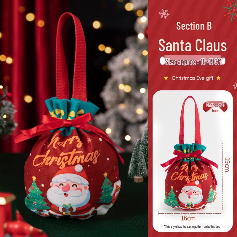 Christmas Eve Candy & Apple Gift Bag for Kids