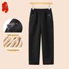 Women's High Waist Plus Velvet Straight Leg Casual Pants