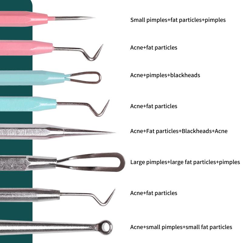 Stainless Steel Blackhead Remover Extraction Pimple Comedone Acne Extractor Whitehead Blemish Popper