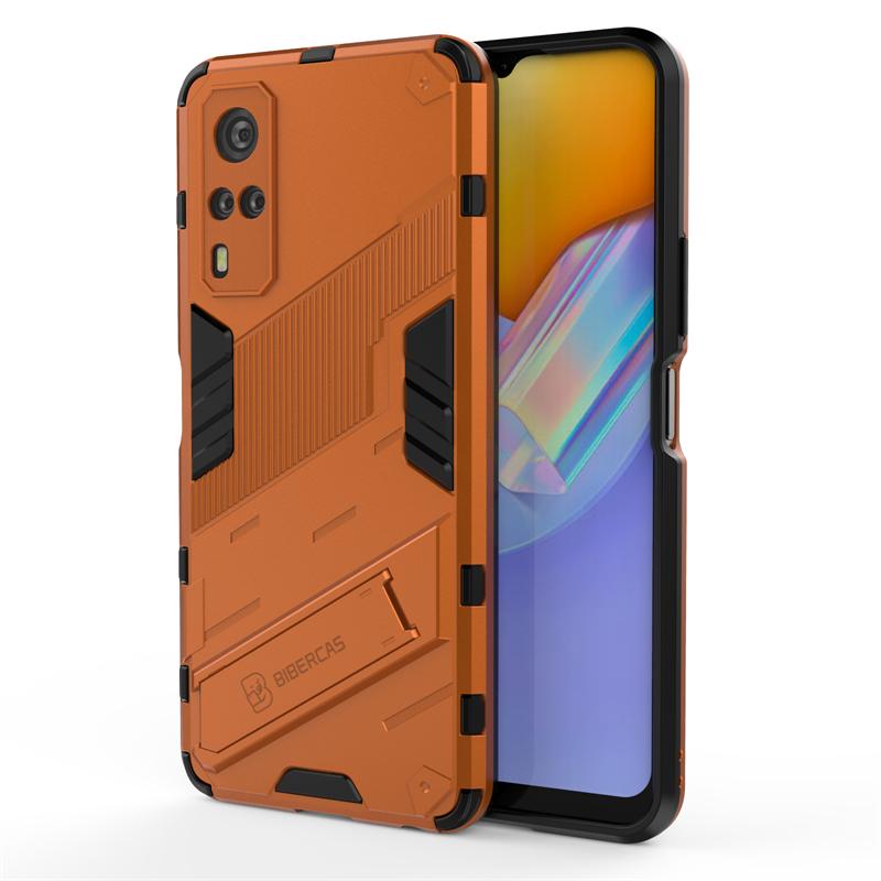 Pro Vivo Y51 2020 Y31 2021 Y 31 Y53S Y51A Pouzdro Magnetický Armor Bracket Pouzdro Pro V21 V21E Y21 Y21S Y33S iQOO 7 8 Z3 Z5 Zadní kryt