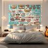 Hello Kitty Leopard Print Tapestry Kawaii Wall Hanging for Bedroom Dorm Decor