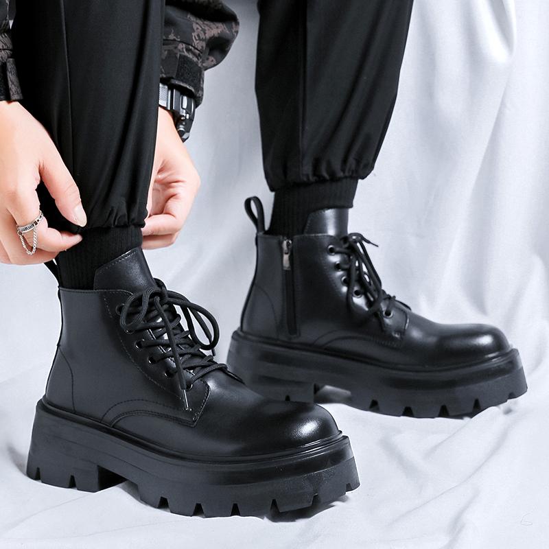 Autumn and Winter Men's Boots Retro British Design Style Leisure Business Party Outdoor Street Walking Motorcycle Shoes Hot