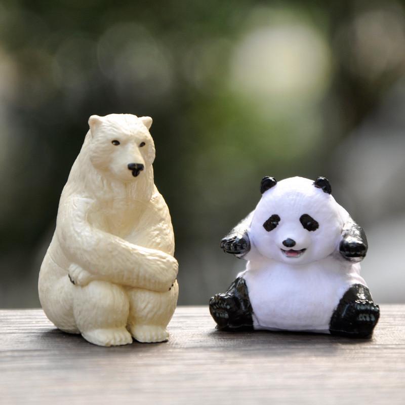 Cute Animal Pvc Miniature Figurines Blind Box With Arctic Bear Penguin Seal Cat For Desk Decor
