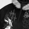 Gothic Streetwear Hooded Zip-Up Sweatshirt Unisex Oversized Print Pullover Winter