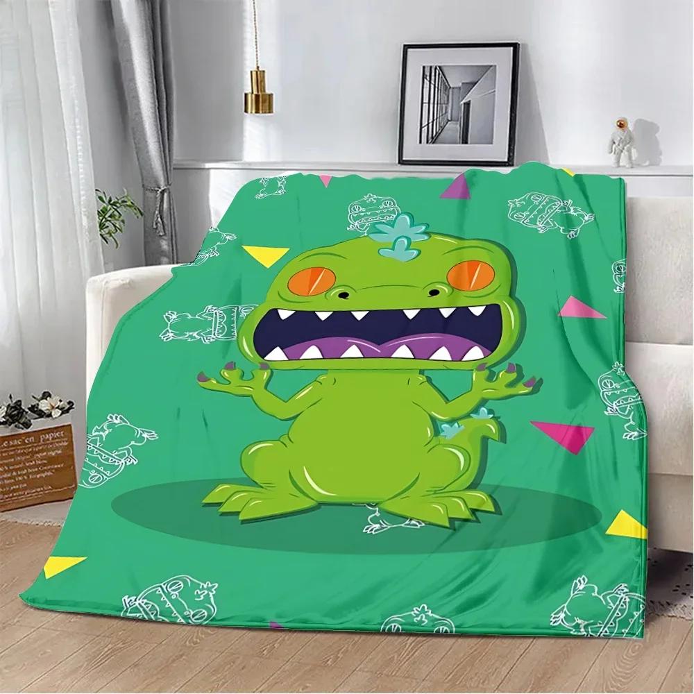 

Cartoon R-Rugrats Printed Blanket Picnic Blankets Warm Blanket Soft and Comfortable Blanket Home Travel Birthday Gift 75x90cm