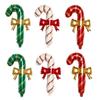 6pcs Large Christmas Balloons Red and Green Stripes Aluminium Foil Balloon  Christmas Decoration