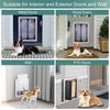 Pet Products of Large Aluminum Weather Proof Pet Doors With 2 Slide-in Panels for Dog Outdoor, Dog Doors With Beautiful Window