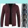 Stylish Men's Sweater Hoodie Featuring Long Sleeves And Plush Plaid Lining For Winter