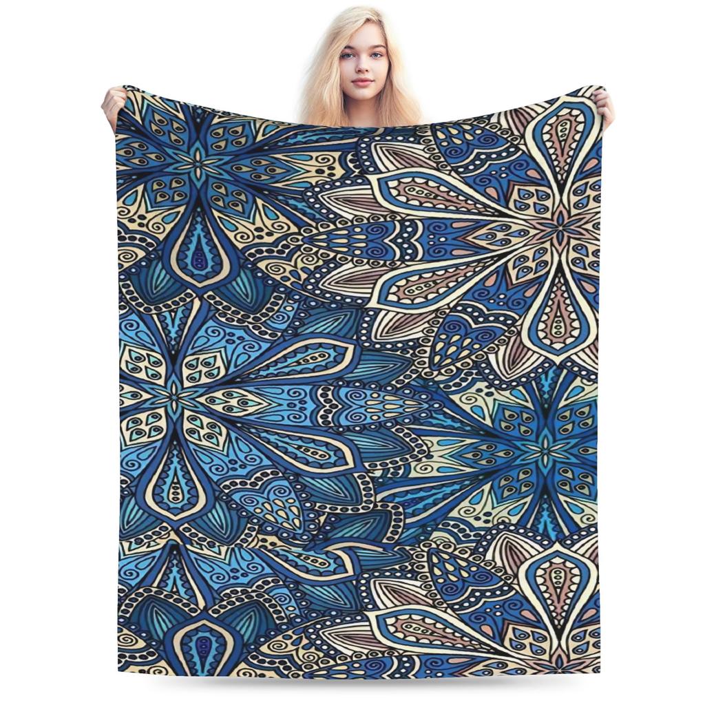 Warm Soft Blankets Girls Boys Airplane Travel Retro Bohemian Woven Pattern   Blanket  For Couch Chair Fashion Sofa Bed Cover
