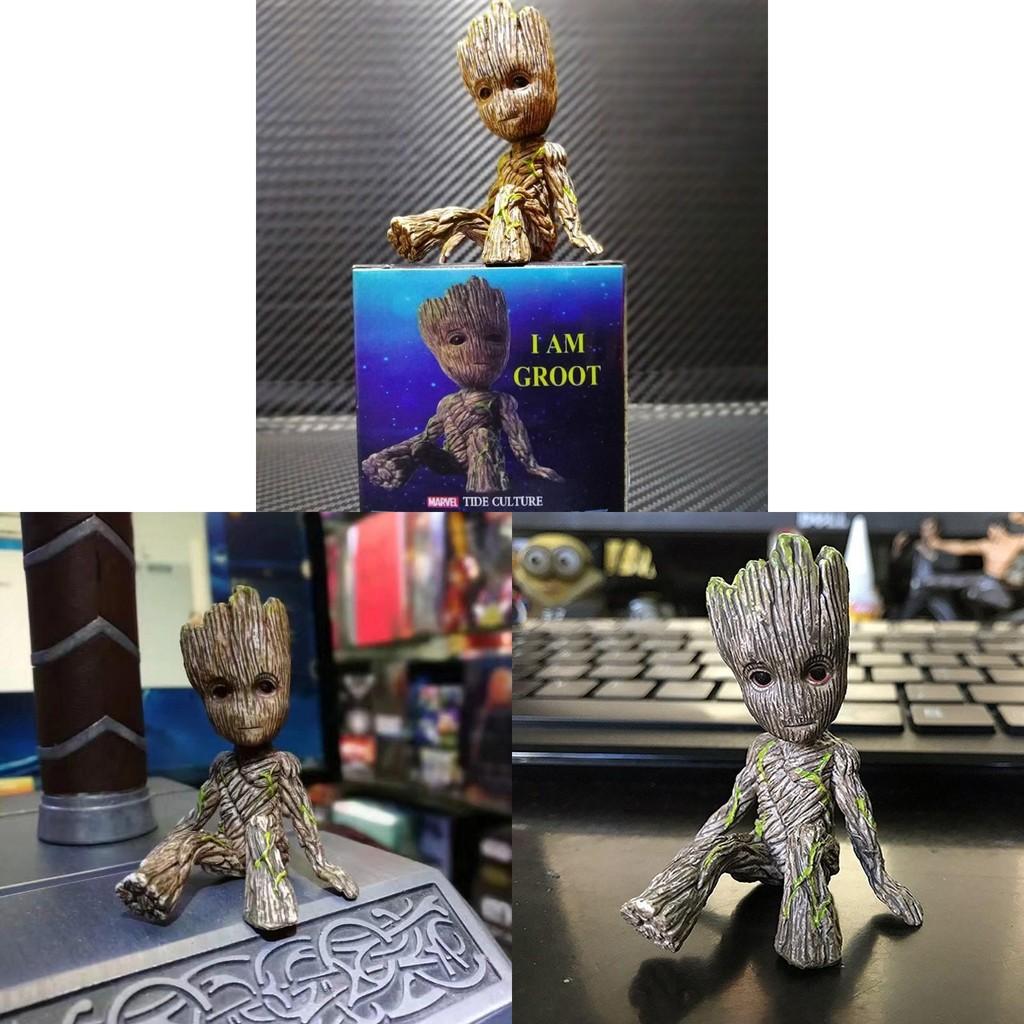 Adorable Groot Figurine Cute Baby Model Unique Desk Decor From Guardians Of The Galaxy