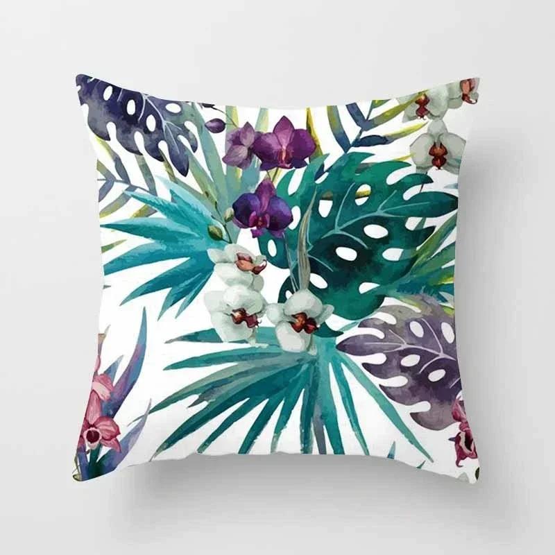 45*45 nordic tropical plam tree green cushion cover decorative pillowcase for sofa car pillow case Home Decoration