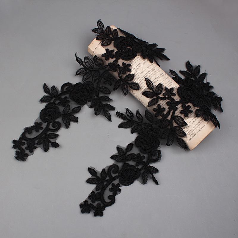 1 Par Broderiklistremerker Klesstilbehør Brudekjole DIY Kantblonder 16*36CM Syapplikasjon