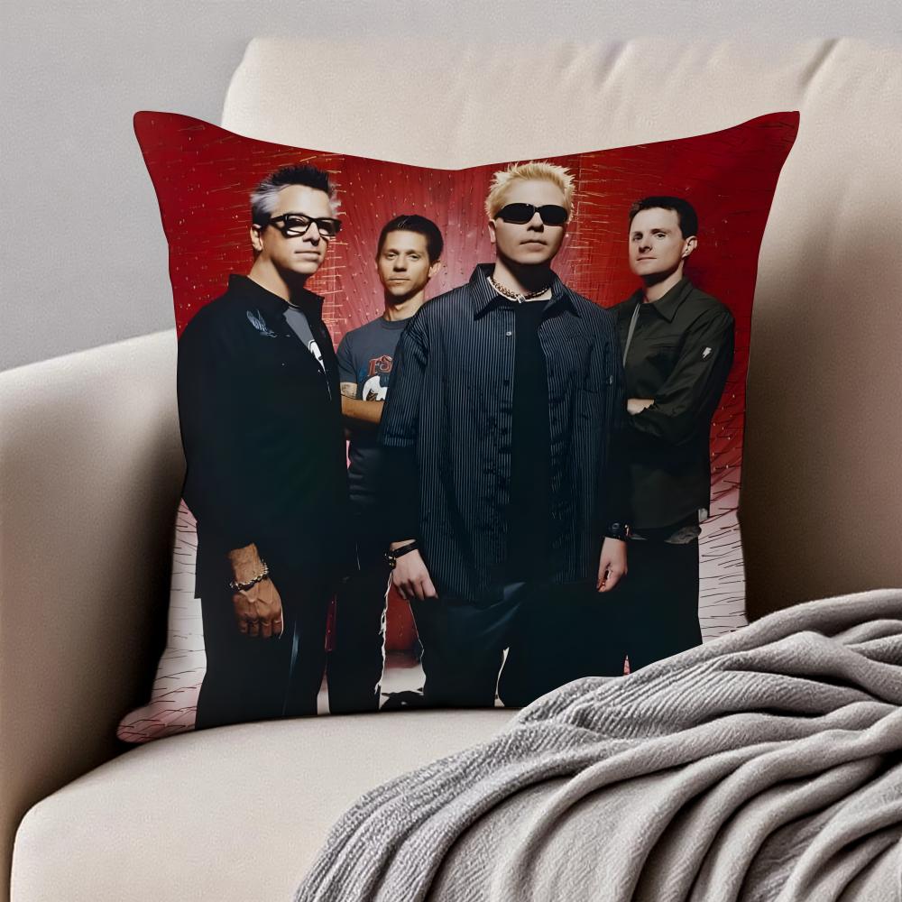 TThe OffspringS Fashion Cool Cushion Cover Pillowcase Antidustmite Invisible Zipper Short Plush Sofa Cushion