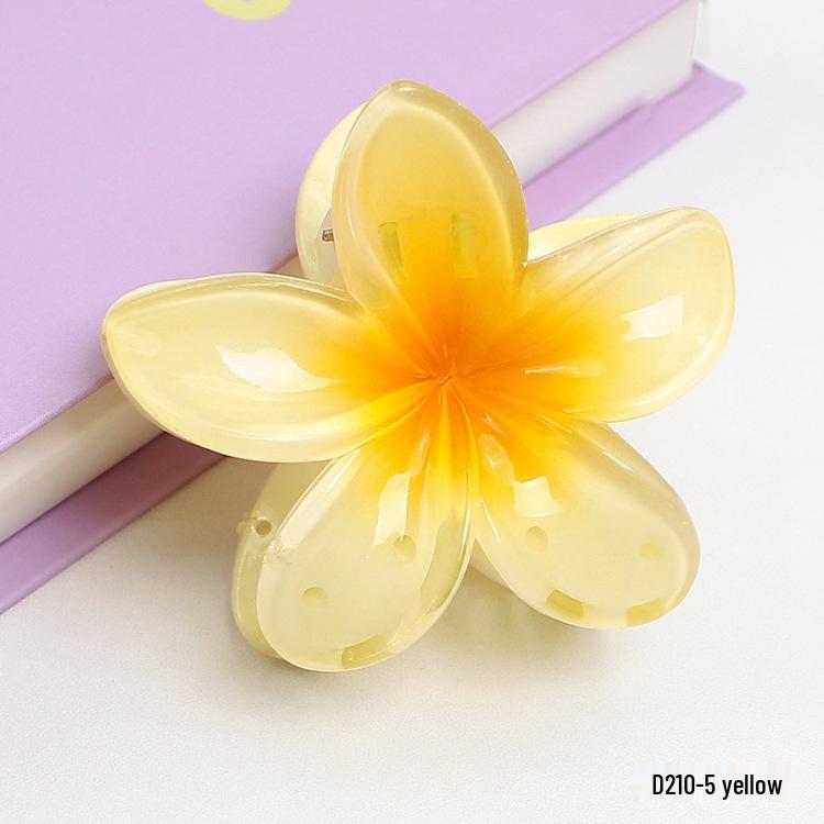 Frangipani Flower Hair Clip for Women - Updo Claw & Shark Clip Hairpin Jewelry