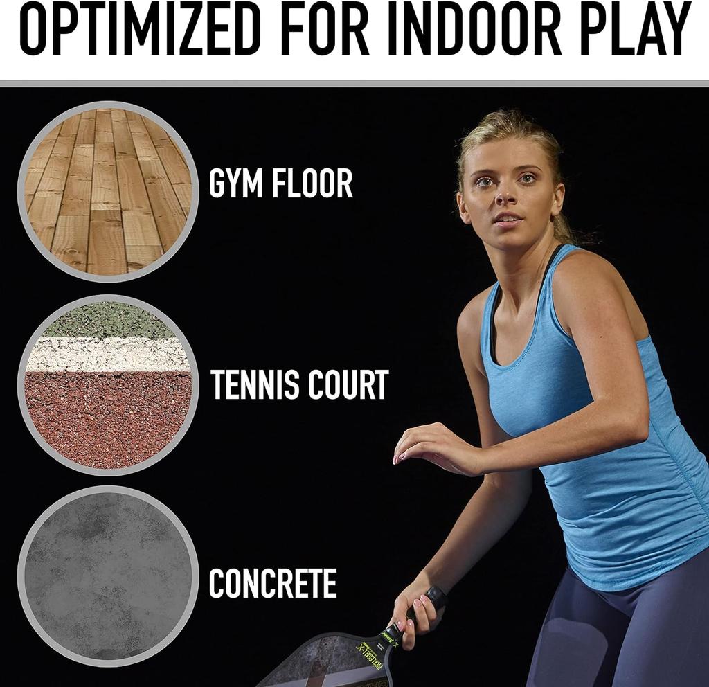 Outdoor Pickleball 74mm Diameter Pickleball Hard PE 40-Hole Pickleball High Elasticity Durable Outdoor Pickleball 2-Pack