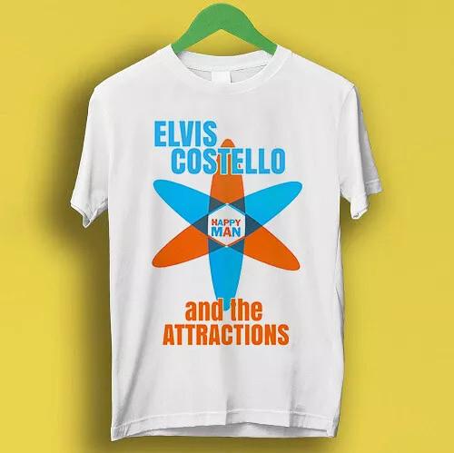 

Elvis Costello AND The Attractions GET HAPPY T Shirt Full Size S-5XL Unisex T-Shirt XL