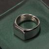 Fashion Smooth Men's Stainless Steel Ring Width Signet Square Finge Ring Hiphop Male Wedding Party Jewelry Gift