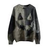 Herre Langermet Pullover Genser Casual Halloween Trykk Strikket Oversized Genser