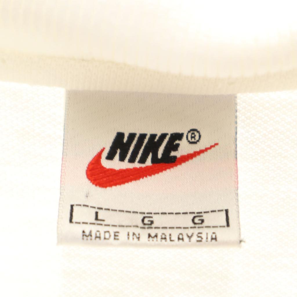 Nike Short Sleeve Polo Shirt L Off White Men's Used