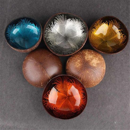 Handcraft Mosaic Gadget Natural Kitchen Supplies Tableware Coconut Shell Bowl Spray Paint Coconut Shell Candy Container Dishes