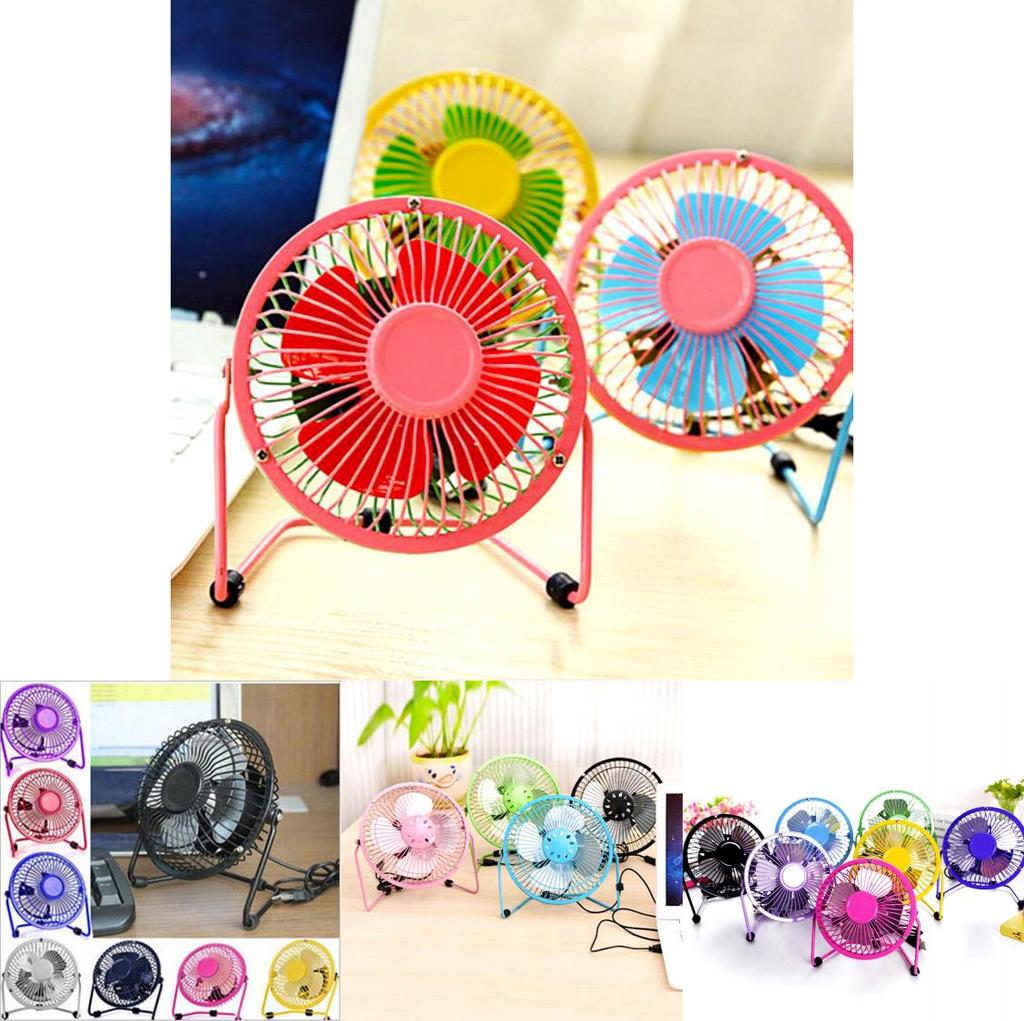 Stylish Usb Small Fan With Aluminum Blades For Quiet Desktop Office Use