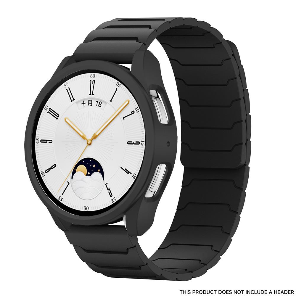 Magnetic Strap + Case For Samsung Galaxy Watch 7/6/5/4 40mm 44mm PC Hollow Protector Bumper Cover Magnetic Silicone Watchband
